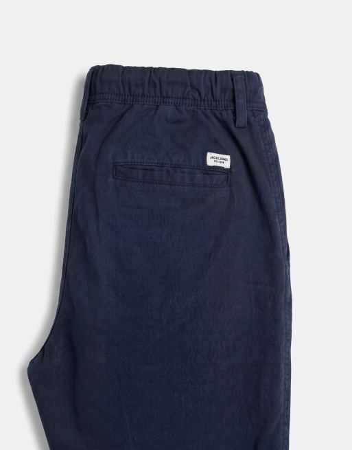 Jack & Jones - Broek van linnenmix in marineblauw, 9 van 9