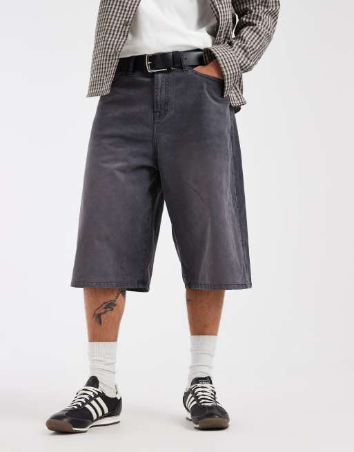 Jack & Jones – Bronx – Jeans-Jorts in Schwarz, 2 von 5