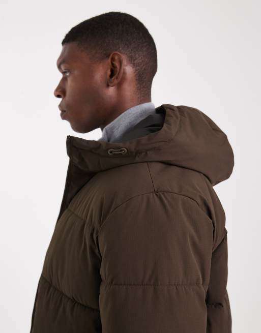 Jack & Jones - Brun dynejakke med hætte, 4 af 5