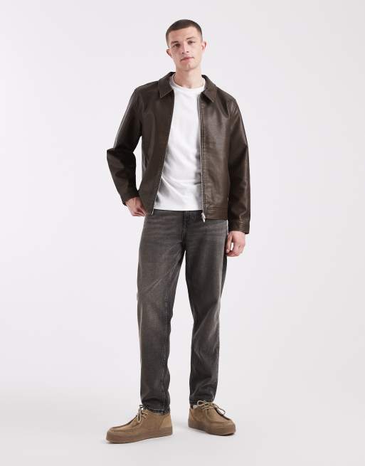 Jack & Jones – Brun jacka i läderimitation, 2 av 5