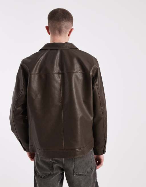 Jack & Jones – Brun jacka i läderimitation, 3 av 5