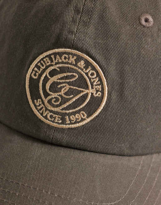 Jack & Jones – Brun keps med broderad logga, 2 av 3