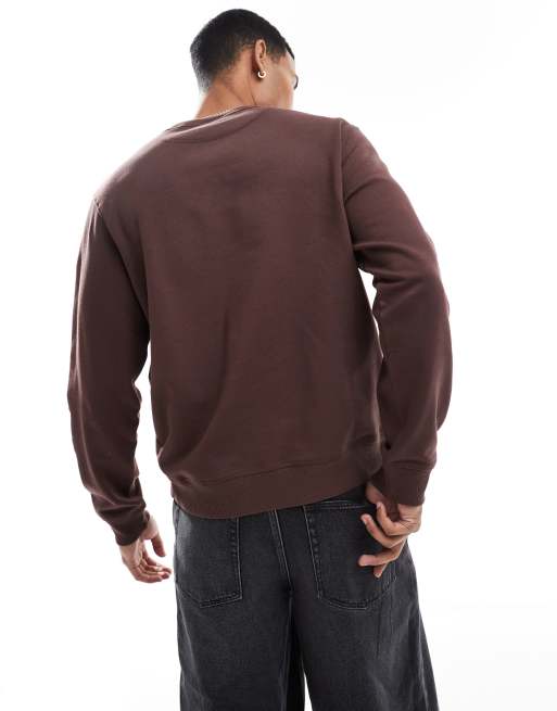 Jack & Jones - Brun og oversized sweatshirt med logobroderi, 4 af 4