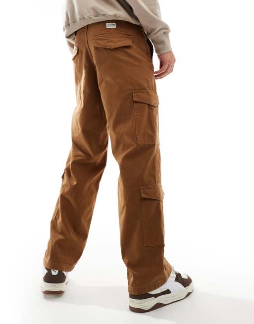 Jack & Jones – Bruna cargobyxor i ledig passform med flera fickor , 4 av 5
