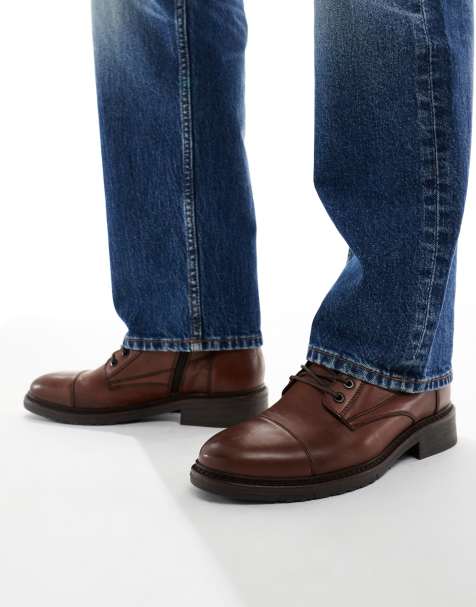 Jack & Jones - Brune snørestøvler i læder - view 1