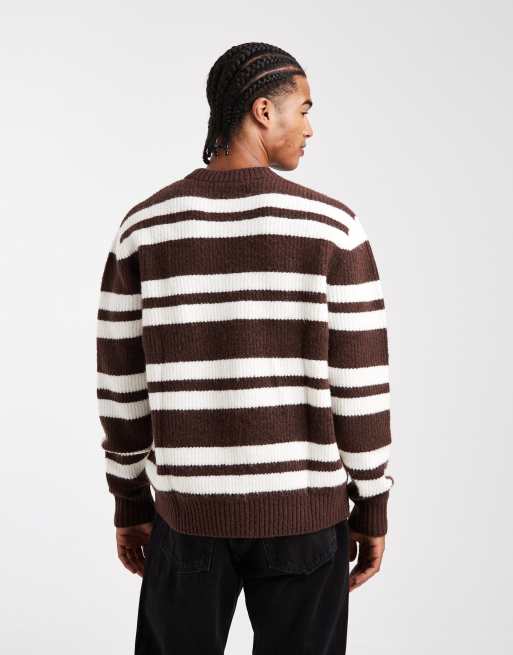Jack & Jones – Brunrandig tröja med rund halsringning, 3 av 5