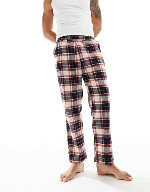 Men's Check Brushed-Cotton Pajama Bottoms