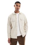 [Jack & Jones] Jack & Jones brushed overshirt in grey M Moonbeam