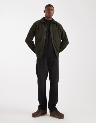 Jack & Jones Brushed Overshirt In Multi