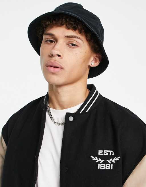 Jack & Jones bucket hat in black ASOS
