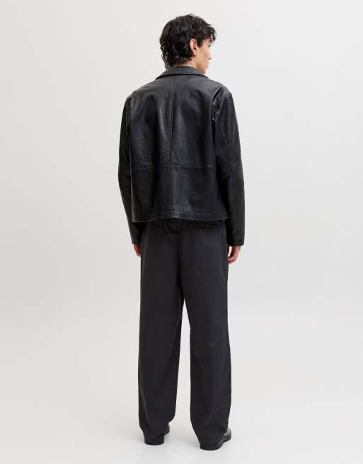 Jack & Jones bukser med brede ben i black beauty, 2 af 7