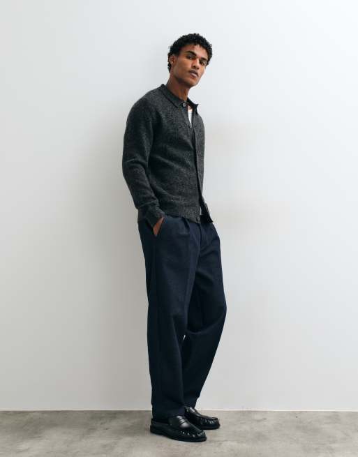 Jack & Jones button down cardigan in gray, 2 of 5
