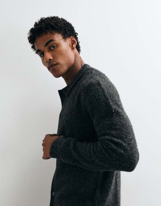 Jack & Jones button down cardigan in gray, 4 of 5