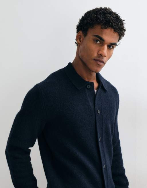 Jack & Jones button down cardigan in navy, 5 of 5