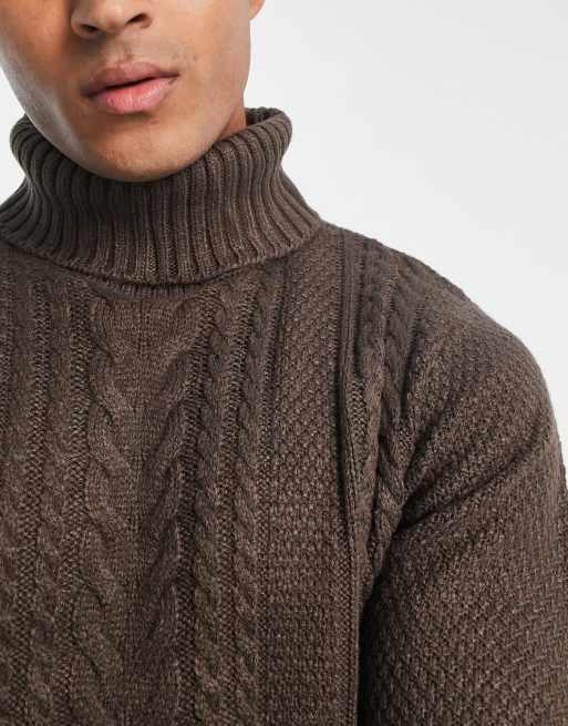 Cable Knit Turtle Neck Sweater