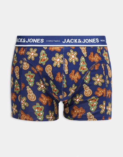 Jack & Jones - Cadeaudoosje met boxershort en sokken met peperkoeken-print, 2 van 3