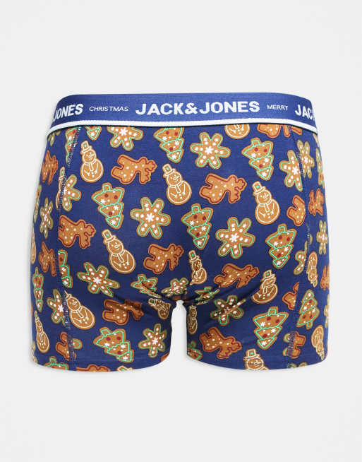 Jack & Jones - Cadeaudoosje met boxershort en sokken met peperkoeken-print, 3 van 3
