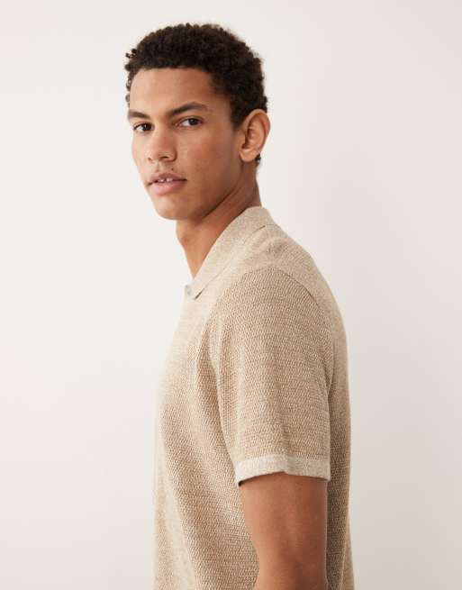 Jack & Jones - Camicia a maniche corte in maglia beige, 4 di 5