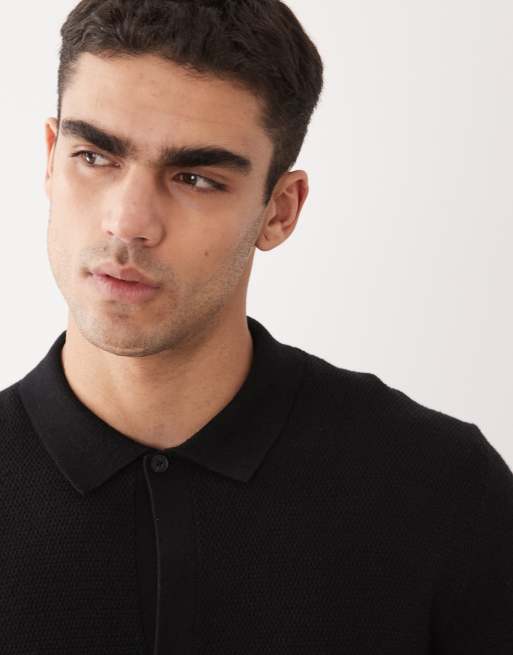 Jack & Jones - Camicia a maniche corte in maglia nera, 3 di 5