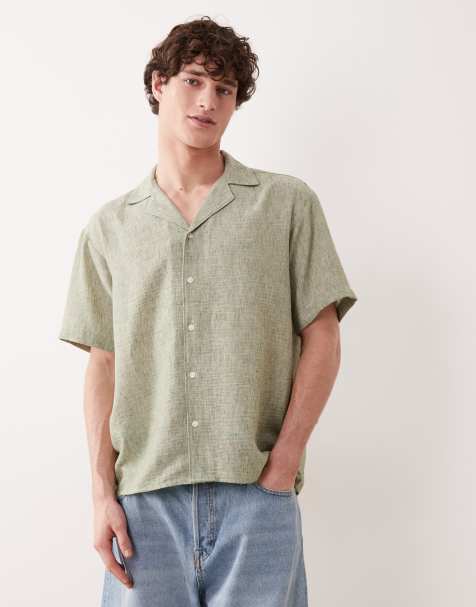 Jack & Jones - Camicia a maniche corte strutturata testurizzata verde salvia - view 1