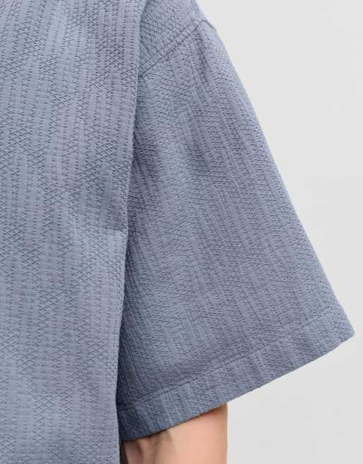 Jack & Jones - Camicia con collo alla cubana color pietra focaia, 4 di 7