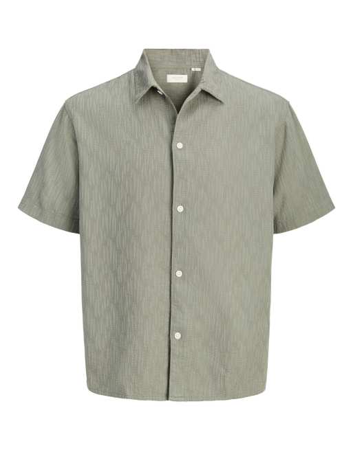 Jack & Jones - Camicia con collo alla cubana color vetiver, 7 di 7