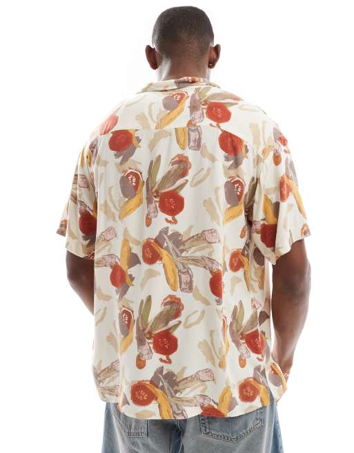 Jack & Jones - Camicia con stampa di frutta e rever, 2 di 4