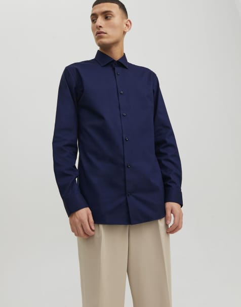 Jack & Jones camicia elegante in blu navy perfetto - view 1