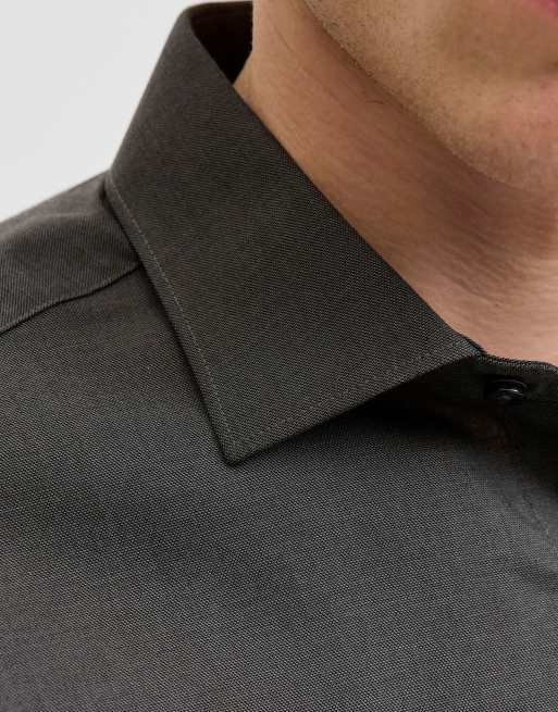Jack & Jones camicia elegante in grigio scuro mélange, 4 di 7