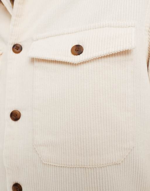 Mango - Camicia comoda kaki in velluto a coste