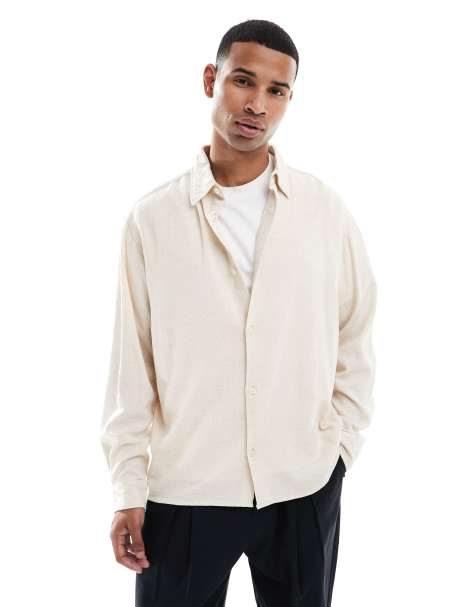Jack & Jones - Camicia giacca testurizzata beige con fondo dritto - view 1