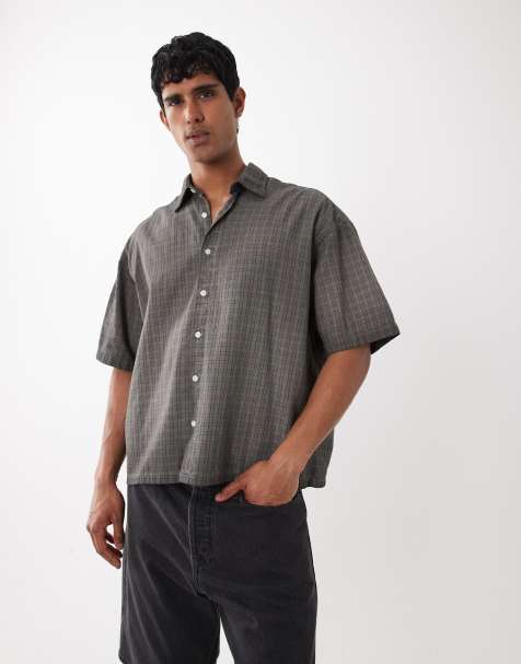 Jack & Jones - Camicia grigia sovratinta a quadri - view 1