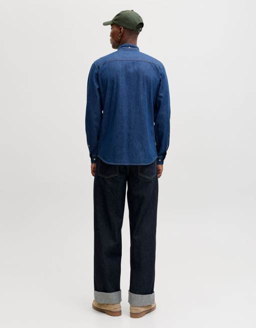 Jack & Jones camicia in denim blu, 2 di 7