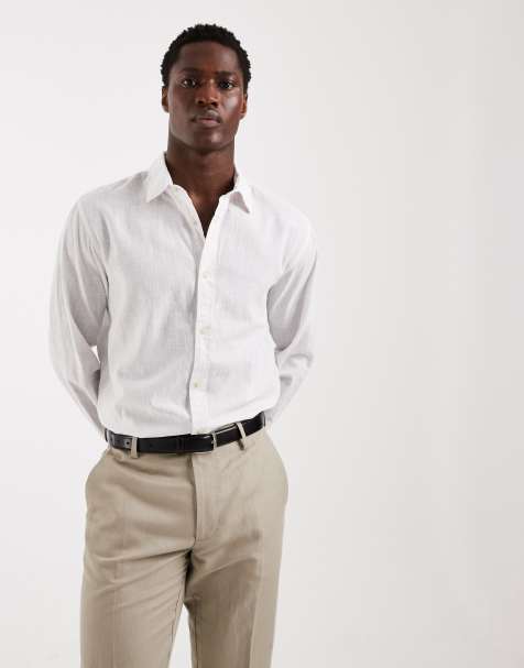 Jack & Jones - Camicia in misto lino bianca - view 1