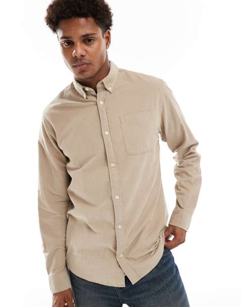 Jack & Jones - Camicia in tessuto a coste beige - view 1