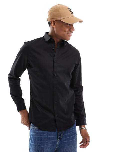 Jack & Jones - Camicia nera in flanella - view 1