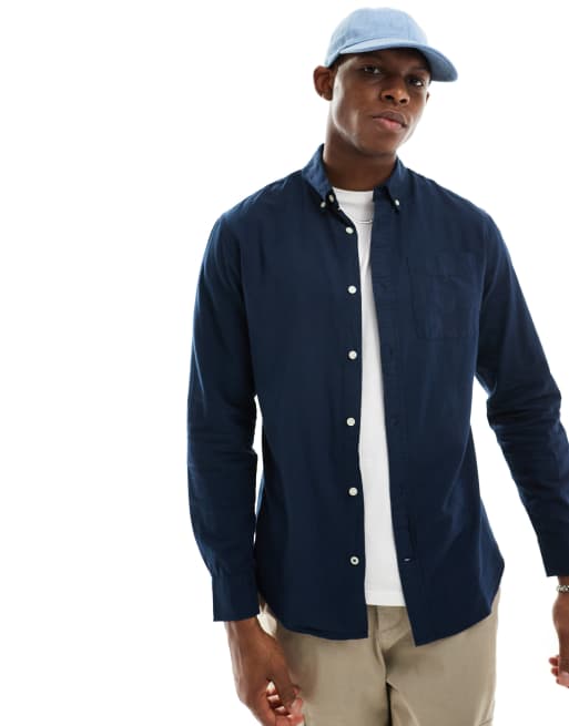 Jack & Jones - Camicia Oxford blu navy