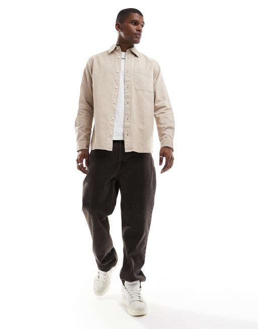 Pantaloni Beige Pantalone Grigio Camicia Bianca Pantaloni Beige