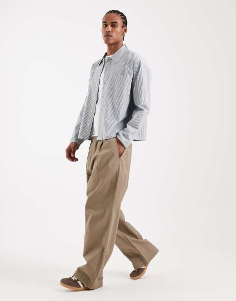 Jack & Jones - Camicia squadrata a maniche lunghe blu navy e bianca a righe - view 1