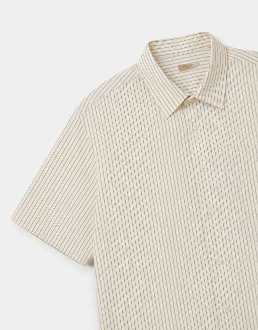 Jack & Jones - Camisa amarilla a rayas de corte cuadrado de popelina, 8 de 9
