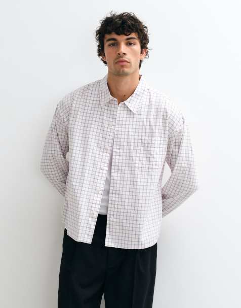 Jack & Jones - camisa de manga larga de cuadros en blanco - view 1