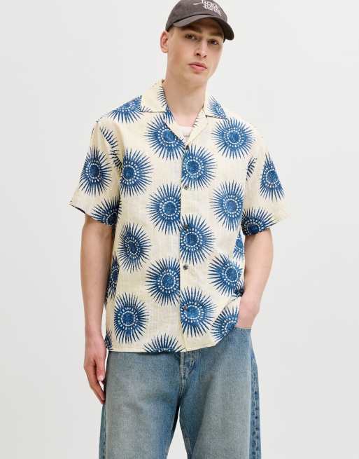 Jack & Jones - Camisa resort color perla marina