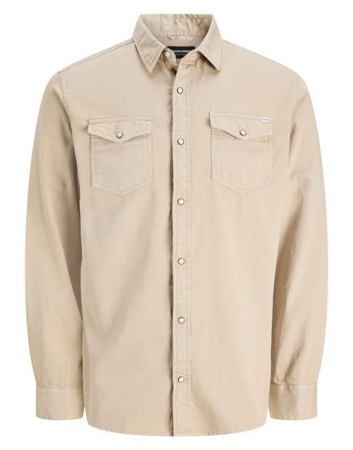 Jack & Jones camisa vaquera en color crockery, 7 de 7