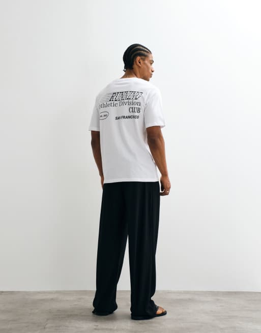 Jack & Jones - Camiseta blanca extragrande con estampado "Running Club" en la espalda, 5 de 5