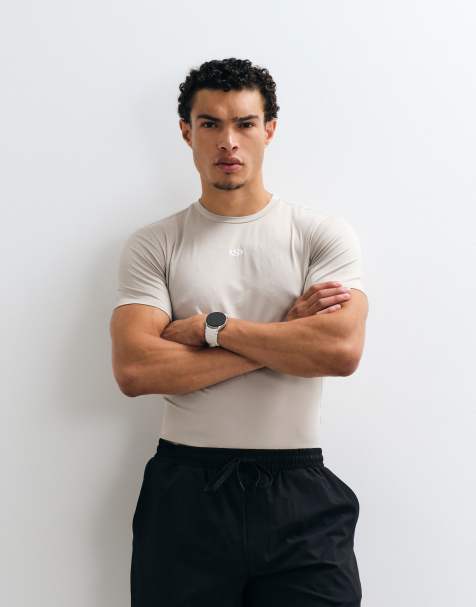 Jack & Jones - camiseta de capa base deportiva en blanco roto - view 1