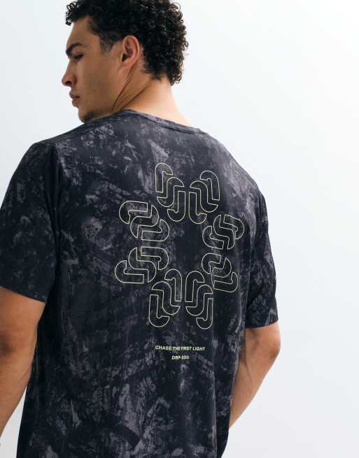 Jack & Jones - camiseta de entrenamiento de secado rápido en ripstop con estampado gris, 5 de 5
