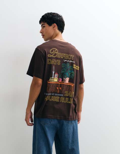 Jack & Jones - camiseta marrón con estampado trasero Perfect Days - view 1