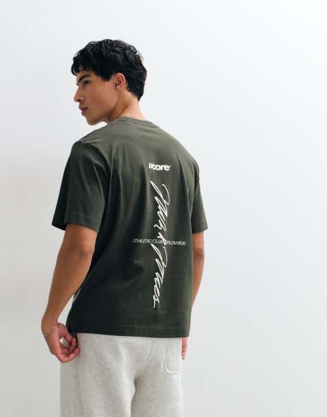Jack & Jones - camiseta verde con estampado trasero de estilo deportivo - view 1