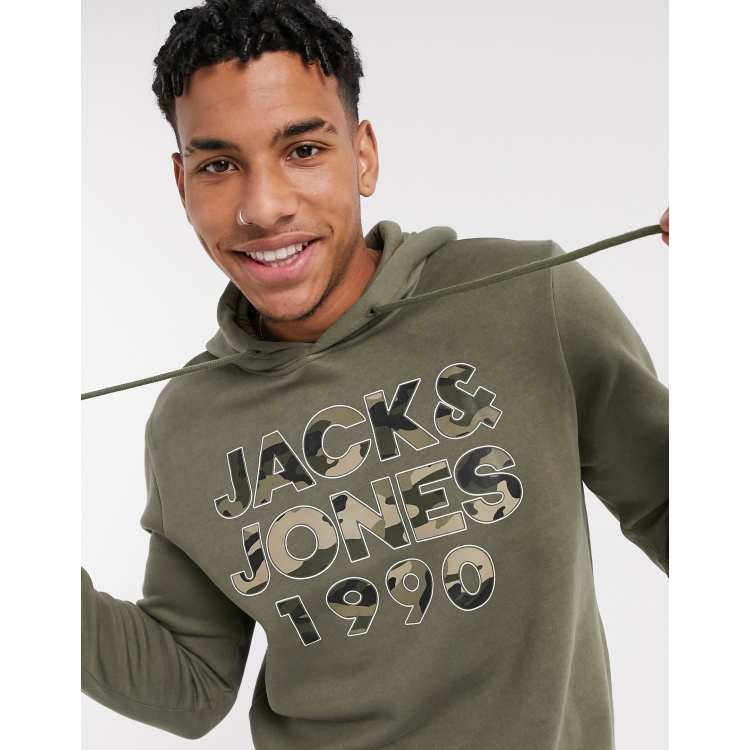 Jack and jones outlet camouflage hoodie