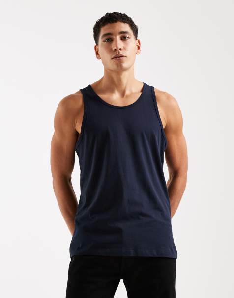 Jack & Jones - Canotta in jersey blu navy - view 1